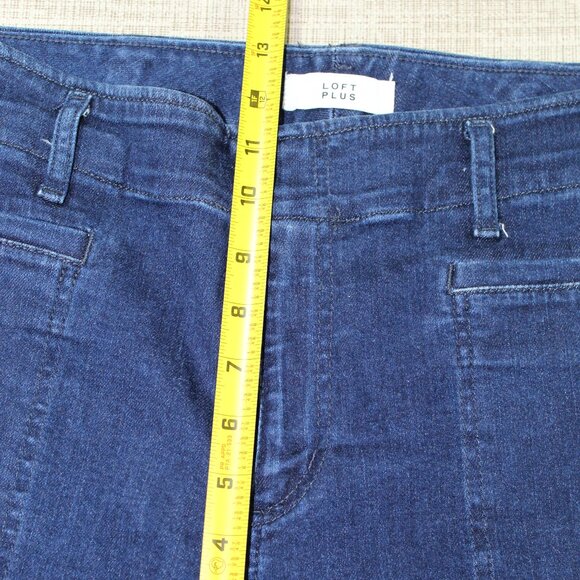 Loft Plus Size 14 High Waist Straight Cropped Jeans - Picture 5 of 6